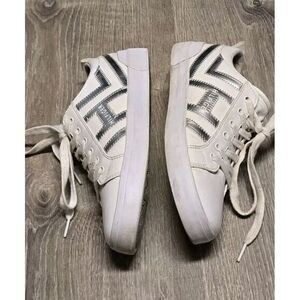 Tommy Hilfiger Women's White Silver‎ Striped Sneakers Size 8M